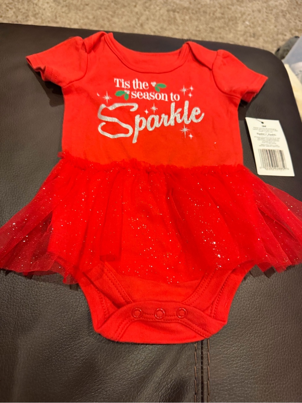 Red Sparkle Tutu Bodysuit - Kids Costume